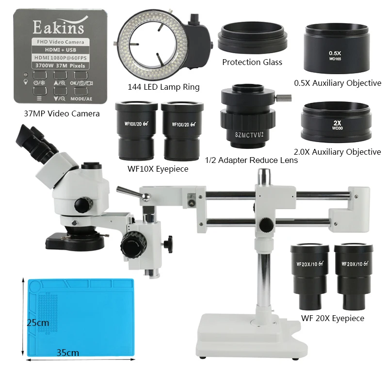Simul Focal 3 5 90X стерео тринокулярный микроскоп двойная стойка стрелы 37MP 1080P HDMI