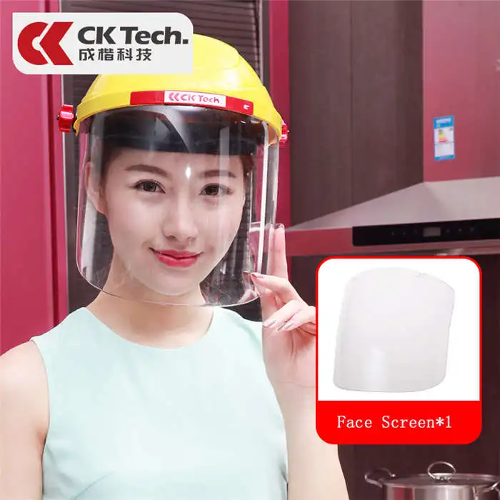 CK Tech. Кухонные кулинарные маски для женщин, покрытие для барбекю, защита лица от брызг масла, защита от смазки, защитная женская маска для шеф-повара - Цвет: CKL-3117Y-P