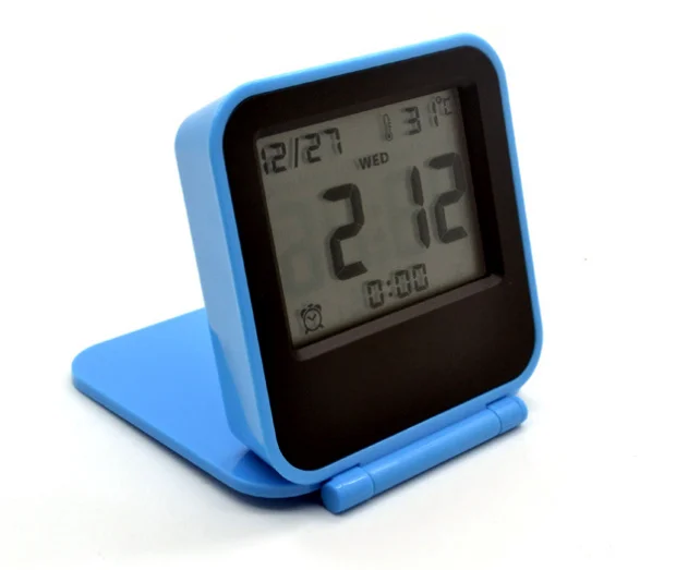 Новые мини-раскладушки дорожные электронные приглушенные часы с будильником для гостиной спальни светящиеся Настольный ЖКД часы портативные кварцевые часы C360