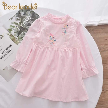 

Bear Leader Girls Flowers Party Dresses 2020 New Floral Embroidery Dress Sweet Princess Costumes Kids Casual Cute Clothing 3 8Y
