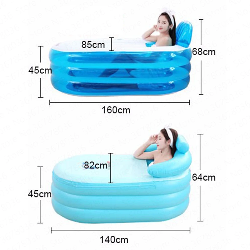 Надувная Ванна домашняя утолщенная Складная бочка Детская может лежать пластиковая ПВХ надувная ванна для взрослых портативная