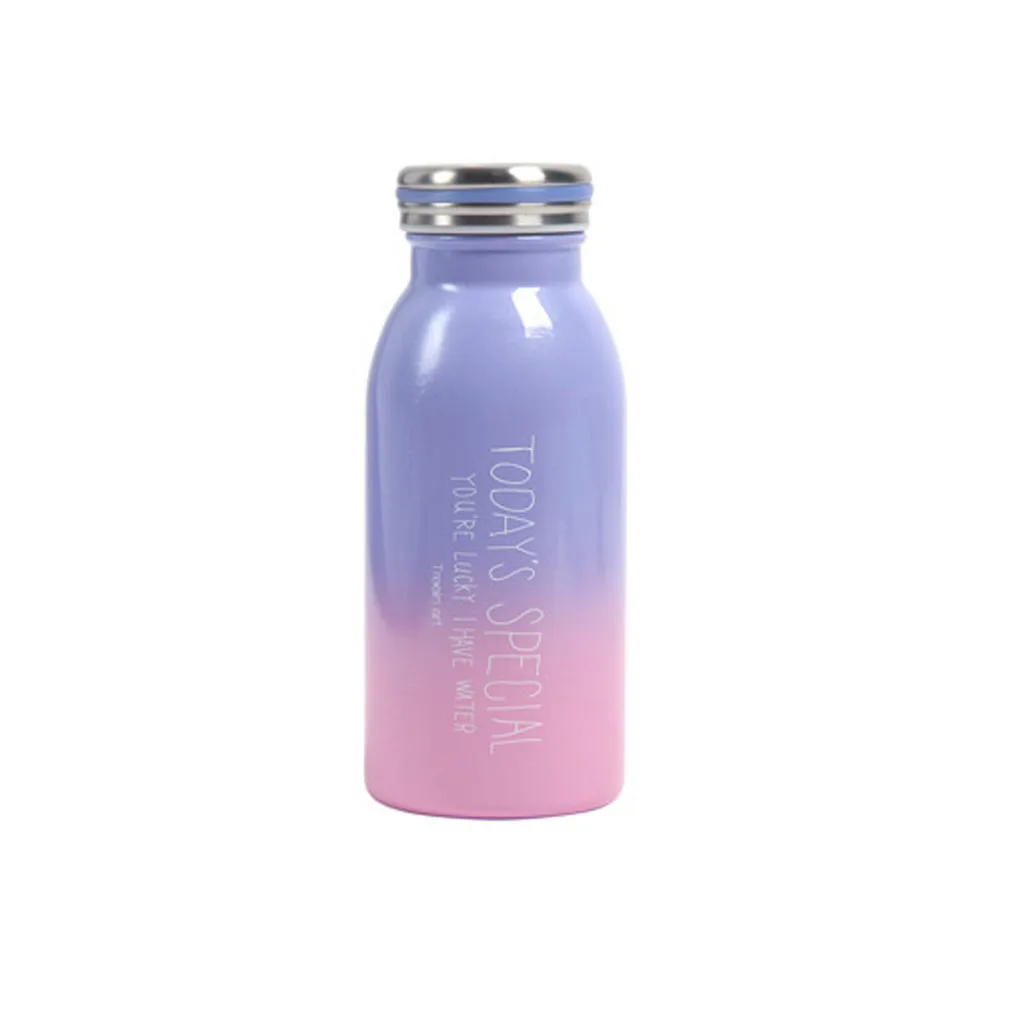Cute Rainbow Candy Color Thermos 300ml 500ml Stainless Steel Vacuum Flask Belly Cup Coffee Milk Thermal Water Bottle 35 | Дом и сад