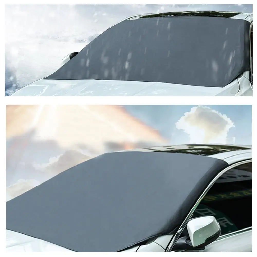 210*120cm Automobile Magnetic Sunshade Cover Car Windshield Snow Sun Shade Waterproof Protector Cover Car Front Windscreen