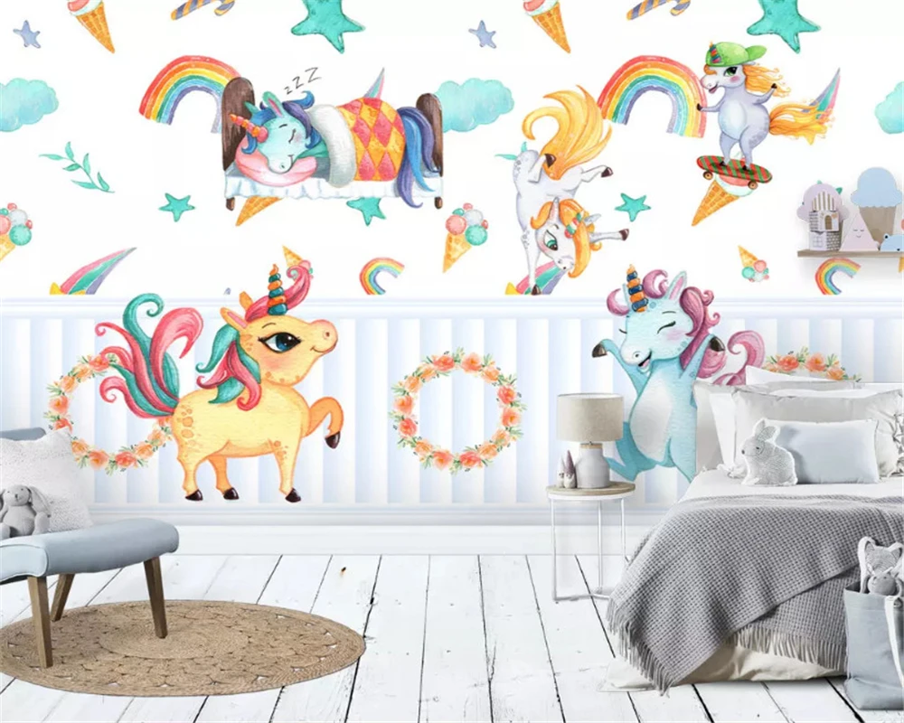 beibehang Customized modern fashion stereo wallpaper elephant riding bicycle cloud children background wall papers home decor - Цвет: Цвет: желтый