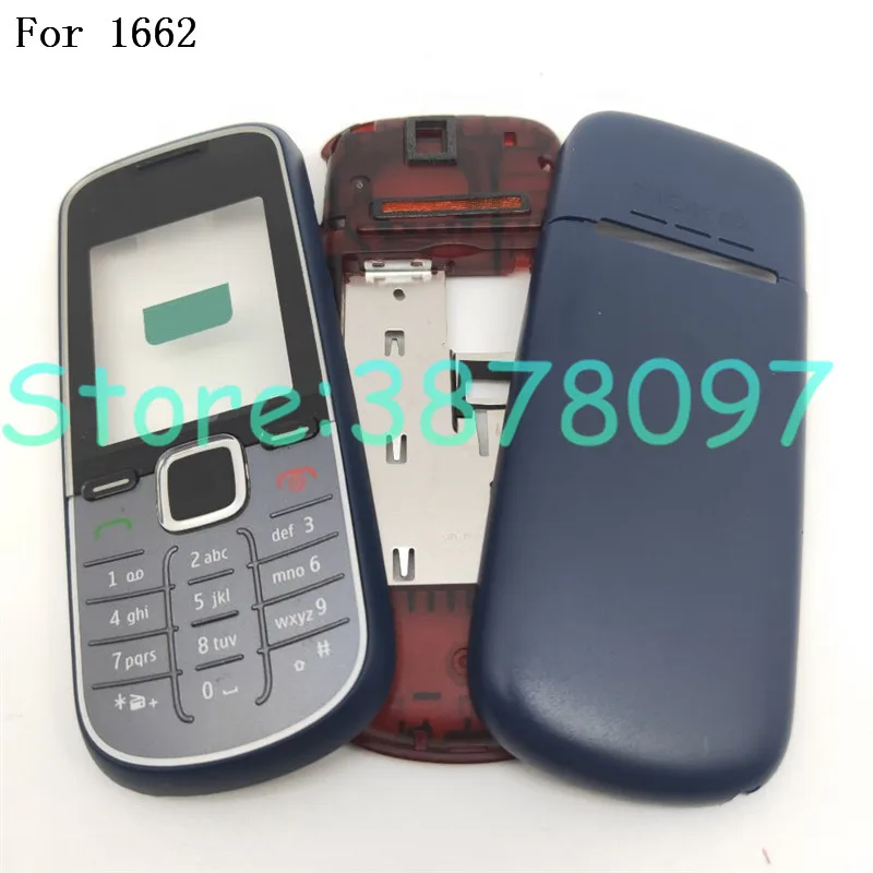 Полный Корпус для Nokia 1662 ключ доска дисплей стекло+ средняя рамка+ задняя крышка чехол 1662 Запасная часть