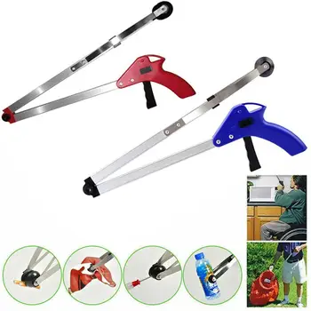 

1pcs Household Garbage Picker Folding Trash Grabber Tools Alloy Waste Aluminum Cleaning Thickening Pick U Leaves For Garden K5B0