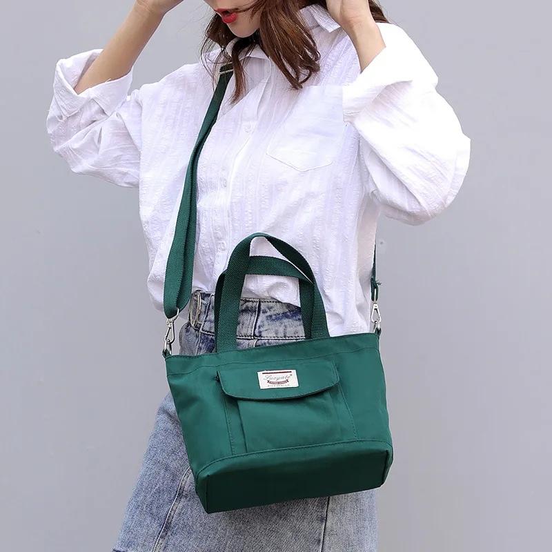 

Fashion Handbag Light Contrast Color Large Capacity 2019 New Style Nylon Waterproof Shoulder Large Capacity Shoulder WOMEN'S Bag