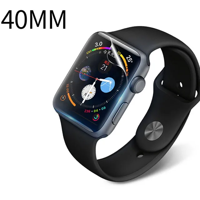 40MM 15D полноэкранная защита для Apple Watch 38 мм 40 мм 42 мм 44 мм Гидрогелевая пленка для часов 38 40 42 44 мм защитная пленка не стекло - Цвет: 40MM