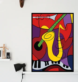 

diy paintings by numbers "Three wowen dancing" Picasso's abstract figures pictures paints by numbers with colors artwork framed