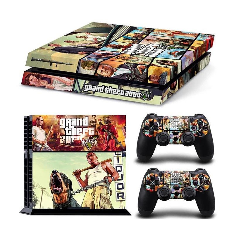 Наклейка для геймпада Dualshock4 GTA 5 консоли PS4 виниловая кожа Grand Theft Auto наклейка