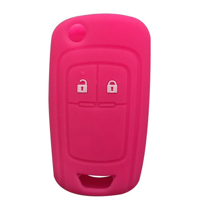 Funda clave peb rosa flúor de silicona protección llaves del auto control remoto cover