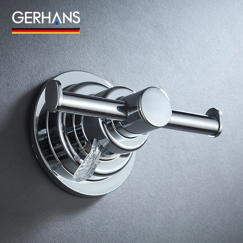GERHANS Accessories K24205 Крючок двойной на вакуумных присосках Цвет: Хром|Крючки для