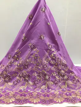 

African George Lace Fabric With Blouse 5 Yards Sets For Evening Dress Design Nigerian Embroidery Guipure George Lace Material