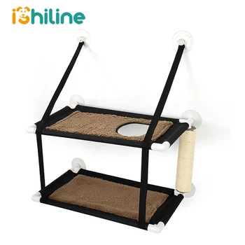 

Cat Nest Breathable Cat Bed Double-Layer Cat Hammock Recliner Suction Cup Pet Warm Bed Jumping Platform Pet Supplies