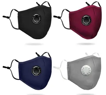 

Reused Face Masks Anti-Dust Adjustable Mouth-muffle breathing valve soft breathable outdoor protective face adult mask SN2890