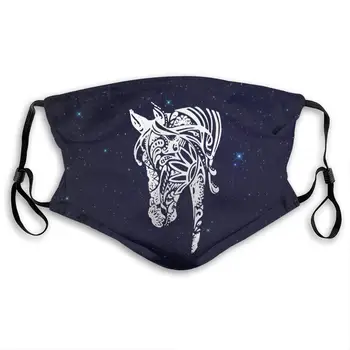 

Live Love Ride Horse Anti Dust Half Face Mouth Mask with PM2.5 Filters 5 Layers of Protection for Men and Women Black