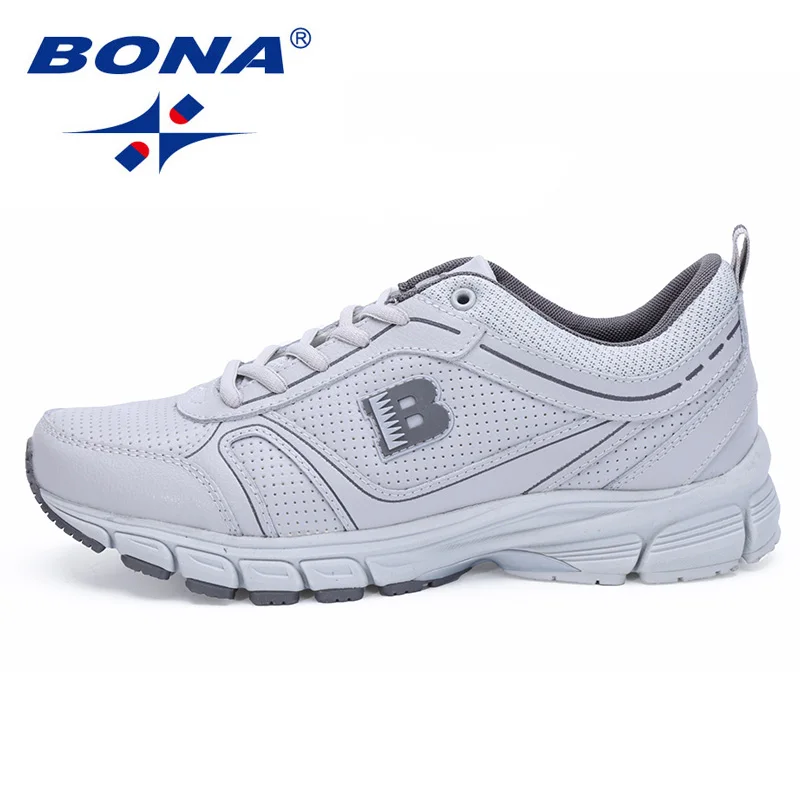 BONA/Брендовые мужские кроссовки с низким верхом; супер дышащие спортивные кроссовки; цвет черный, белый, темно-синий; удобные кроссовки; - Цвет: Белый