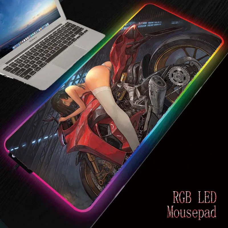 MRGBEST Sexy Girl Ass RGB игровой большой коврик для мыши светодиодный компьютерный с