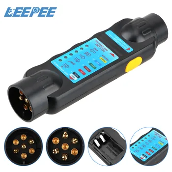 

12V Caravan Towing Tow Bar Light Wiring Tester Plug Socket Diagnostic Tools Car Towing Light Tester 7 Pin Trailer Tester