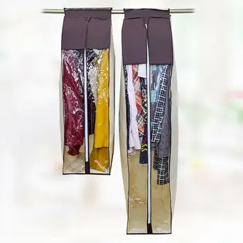 

Clothes Hanging Bag Dust Cover Garment Suit Dustproof Wardrobe Storage Organizer