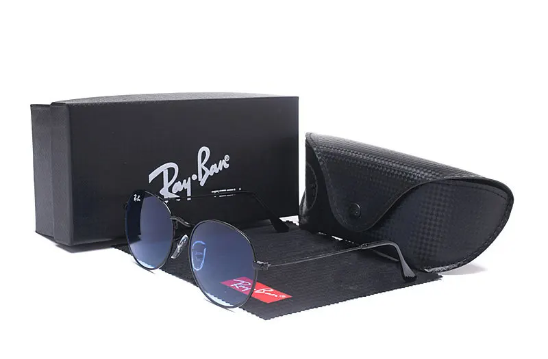 RayBan RB3447 мужские круглые солнцезащитные очки, поляризационные Мужские Женские винтажные очки, аксессуары, солнцезащитные очки, ретро очки для вождения