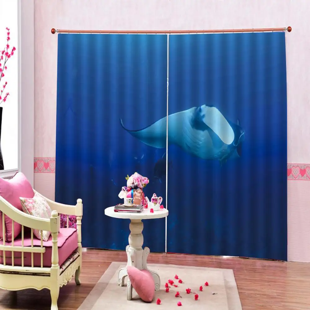 Fish Undersea Beautiful Scenery Pattern Shower Curtain For 3d