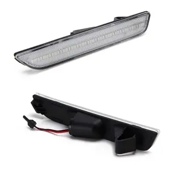 

2pcs Side Marker Light Clear Lens Red Rear For Ford Mustang 2010-2014 Car