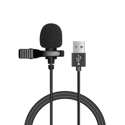 Портативный мини микрофон с USB петличный на лацкане 1 5 м зажимом внешние микрофоны петлями для ноутбука