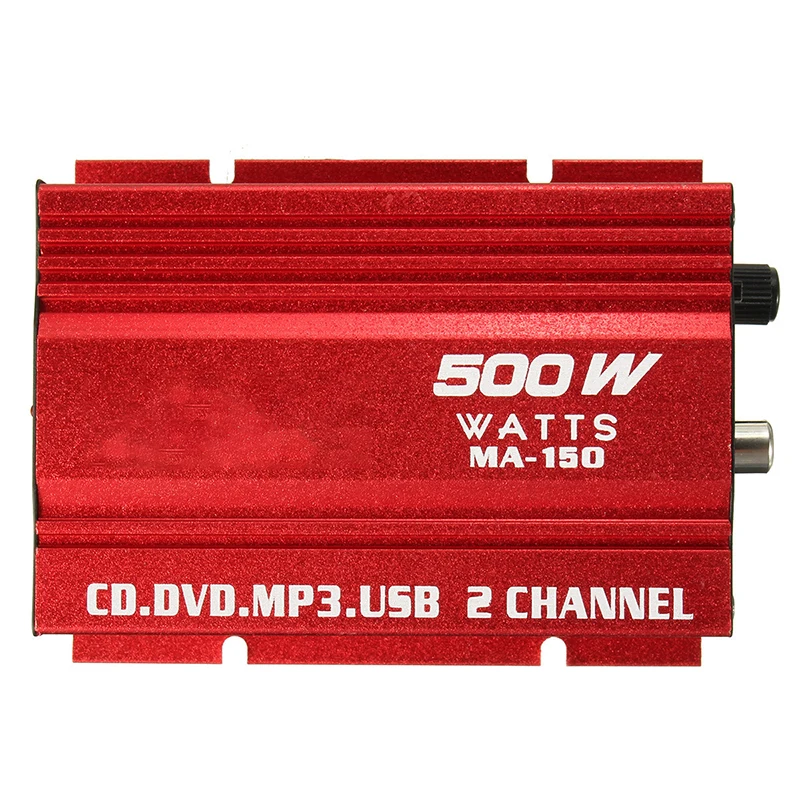 DC12V мини Hi-Fi 12V 500W 2 канала стерео аудио усилитель звуковой сигнал для авто мотоцикла Мощность светодиодный индикатор профессиональные горячее предложение