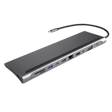 Usb-хаб C концентратор для Мульти USB 3,0 HDMI адаптер док-станция для MacBook Pro Аксессуары HDMI RJ45 usb-хаб-ридер USB разветвитель