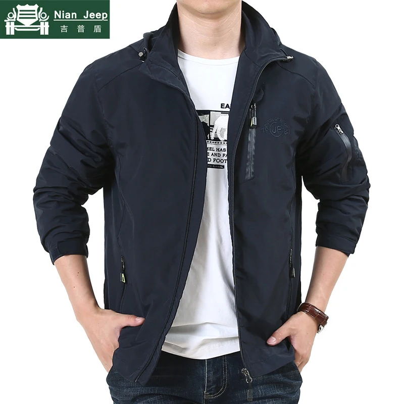 

Spring Quick Drying Windbreaker Jacket Men Outwear Miliatry Loose Hooded Thin Jackets Male Mush Liner Men Jacket Plus Size M-4XL
