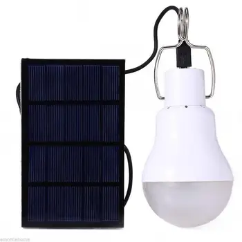 

New Portable LED Solar Lamp Charged Solar Energy Light For Outdoor Garden Camping Tent Fishing Panel Powered Emergency Bulb