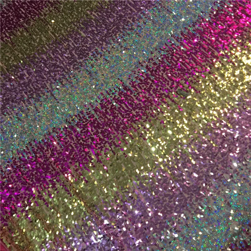 

2019 African Fabric Free Shipping Variable Coloured Watermelon Seed Sequins S Dazzling Rainbow For Performing Clothing Fabrics