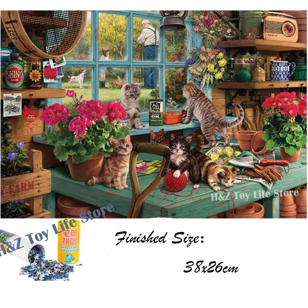 Jigsaw Puzzle 1000 Piece Puzzles For Adults P8J8 Learning Kids Cute Cats 