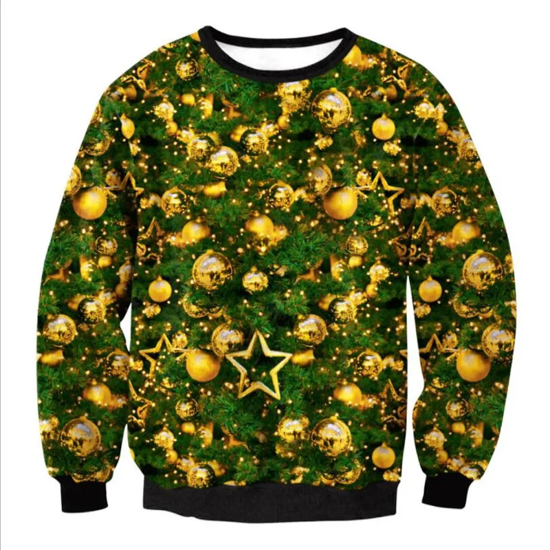 Мужской женский Рождественский свитер с Санта-единорогом, пуловер, рождественские свитера, джемперы, топы, осенне-зимняя Толстовка с длинным рукавом - Цвет: SWYS007