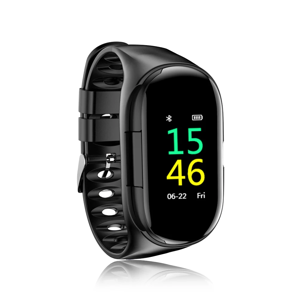 TWS Wireless Earbuds with Smart Wristband Heart Rate Blood Pressure Monitor Sports Watch