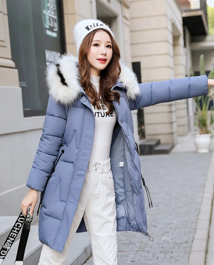 Abrigos Mujer Invierno новая Парка хлопковая стеганая куртка с капюшоном теплая зимняя куртка для женщин однотонное зимнее пальто для женщин s