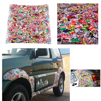 

2Roll/Set New Cool Fashion Cartoon Stickers Waterproof PVC Stickers for Car Stickers 50*152CM