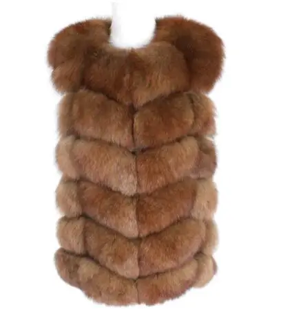 short vest 13 Новинка, женская мода, Осень-зима, стильное пальто из настоящей лисы, зимний женский жилет из натурального меха, тонкая куртка с круглым вырезом, пальто, жилет - Цвет: short vest 13
