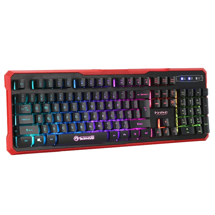 MARVO K629G игровая клавиатура 3 цвета Подсветка USB Проводная мембранная для