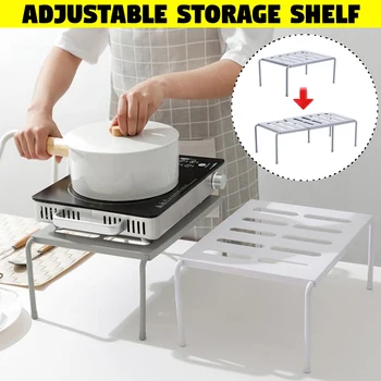 

Retractable Kitchen Storage Rack Adjustable Cabinet Organizer Multi-purpose Shelf Kitchen Organizer Counter New