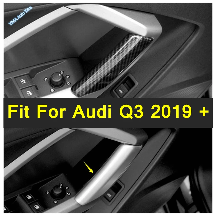 

Car Door Panel Trim Cover Inner Handle Strip Fit For Audi Q3 2019 - 2023 Carbon Fiber Look / Matte Interior Parts Accessories