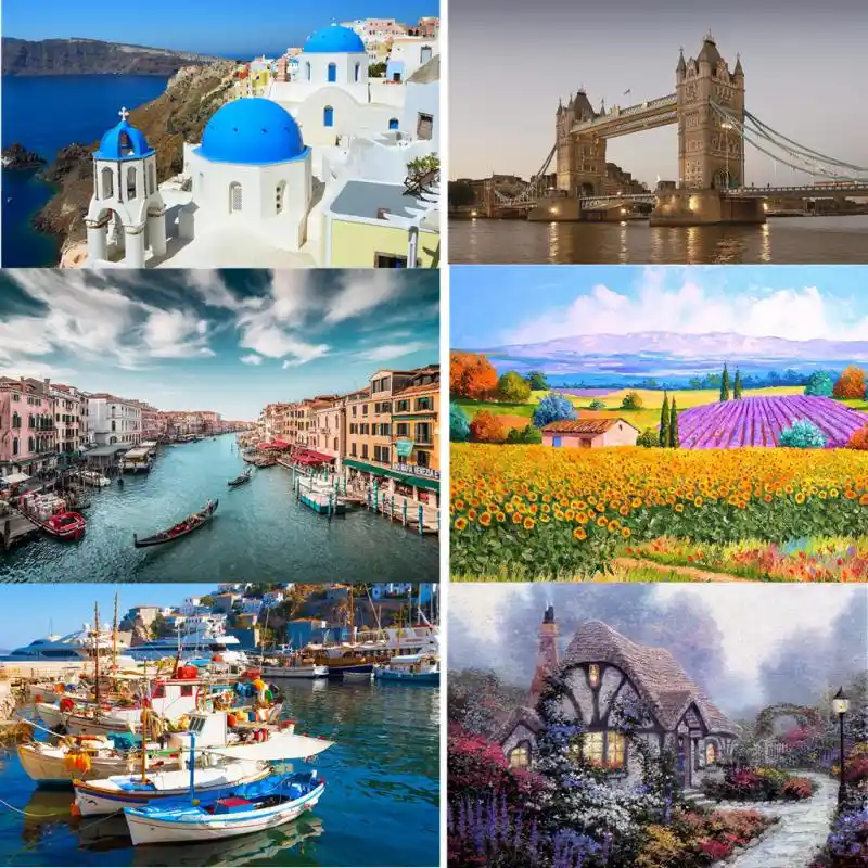 rompecabezas de paisajes para niños