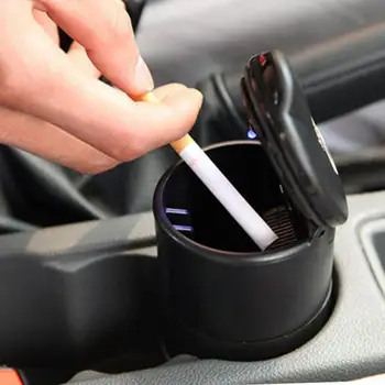 

Car Ashtray High Flame Retardant Ashtray For 4s Shop Ashtray Manufacturer Portable Simple Car Ashtray with Light Hot