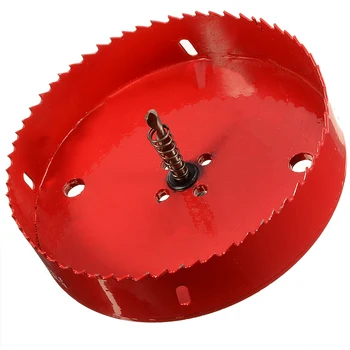 

6 Inch 150mm DIY Hole Saw Drill Bit Kit Opener Drill Bit Cutter Holesaw with Mandrel For Cornhole Boards Corn Hole Drilling Tool