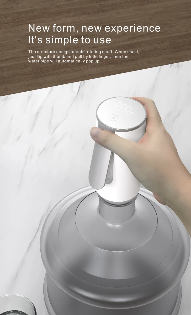 Description Picture 4 of itemPortable Electric Water Dispenser Foldable Water Absorber Output Display Rechargable Button Control Mini Automatic Water Pump