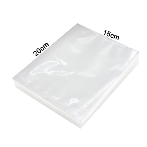 100 шт./лот вакуумный упаковщик пластиковый мешок для хранения для вакуумной упаковочной машины для упаковки пищевых продуктов упаковочная рулонная упаковочная машина - Цвет: 20x15cm