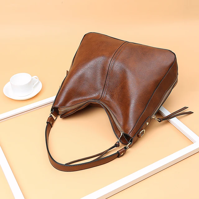 DIDABEAR Hobo Bag Leather Women Handbags Female Leisure Shoulder Bags Fashion Purses Vintage Bolsas Large Capacity Tote bag 3