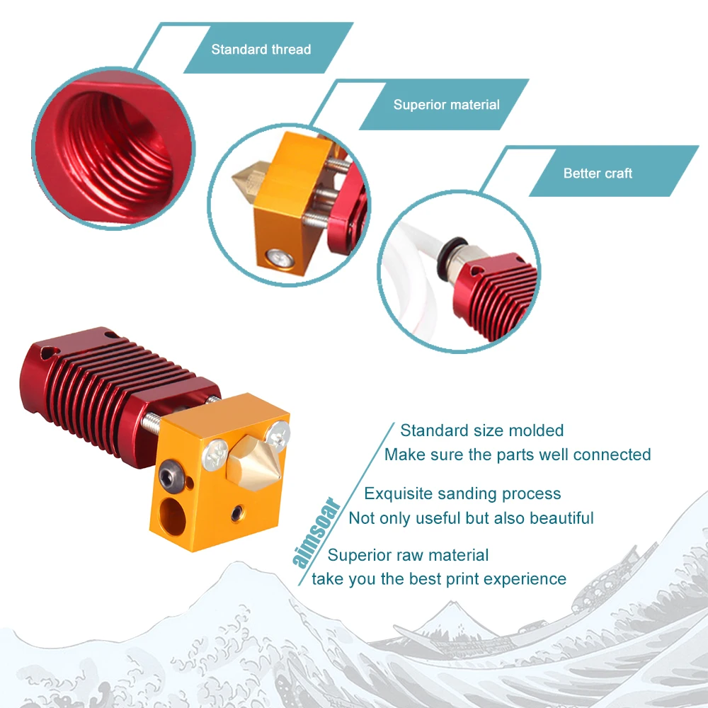 extruder 3d printer parts cr 10 extruder head 40W 12V 24V red color