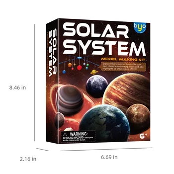 Solar System Model DIY Toys Child Science and Technology Learning Solar System Planet Teaching Assembly Coloring Educational Toy 2